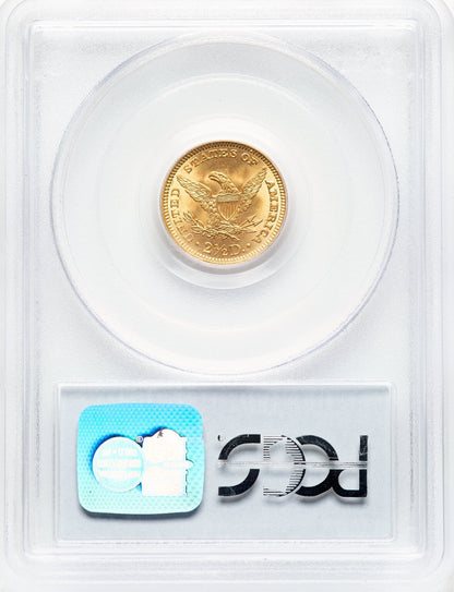 1902 $2.50 CAC Liberty Quarter Eagle PCGS MS66