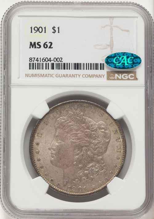 1901 CAC Morgan Dollar NGC MS62