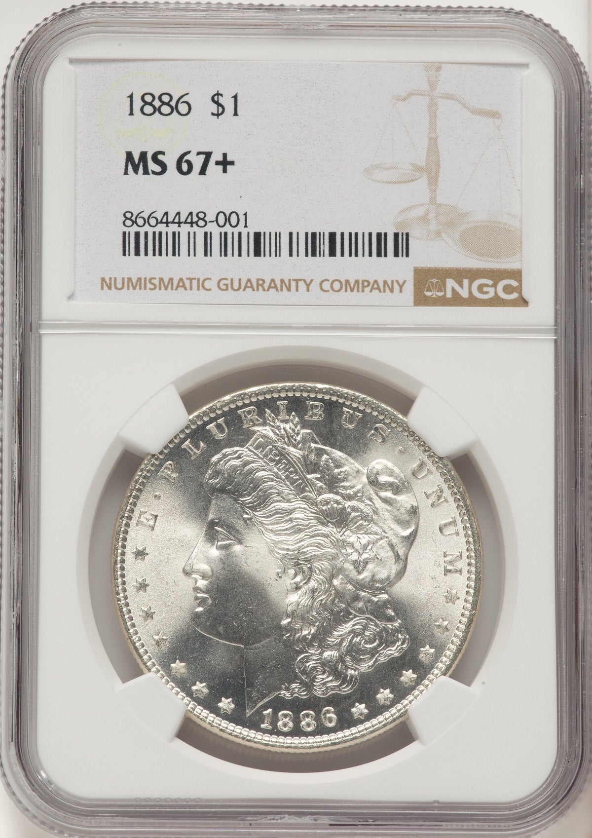 1886 Morgan Dollar NGC MS67+