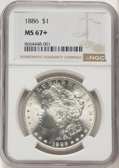 1886 Morgan Dollar NGC MS67+