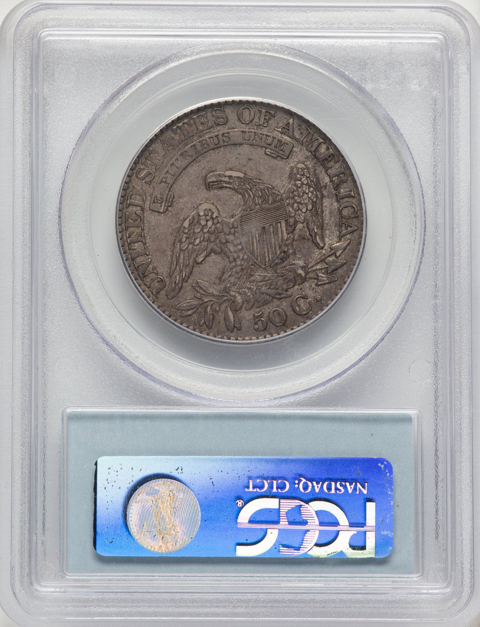 1828 50C Sq Base 2 Sm 8 Lg Let Bust Half Dollar PCGS AU55