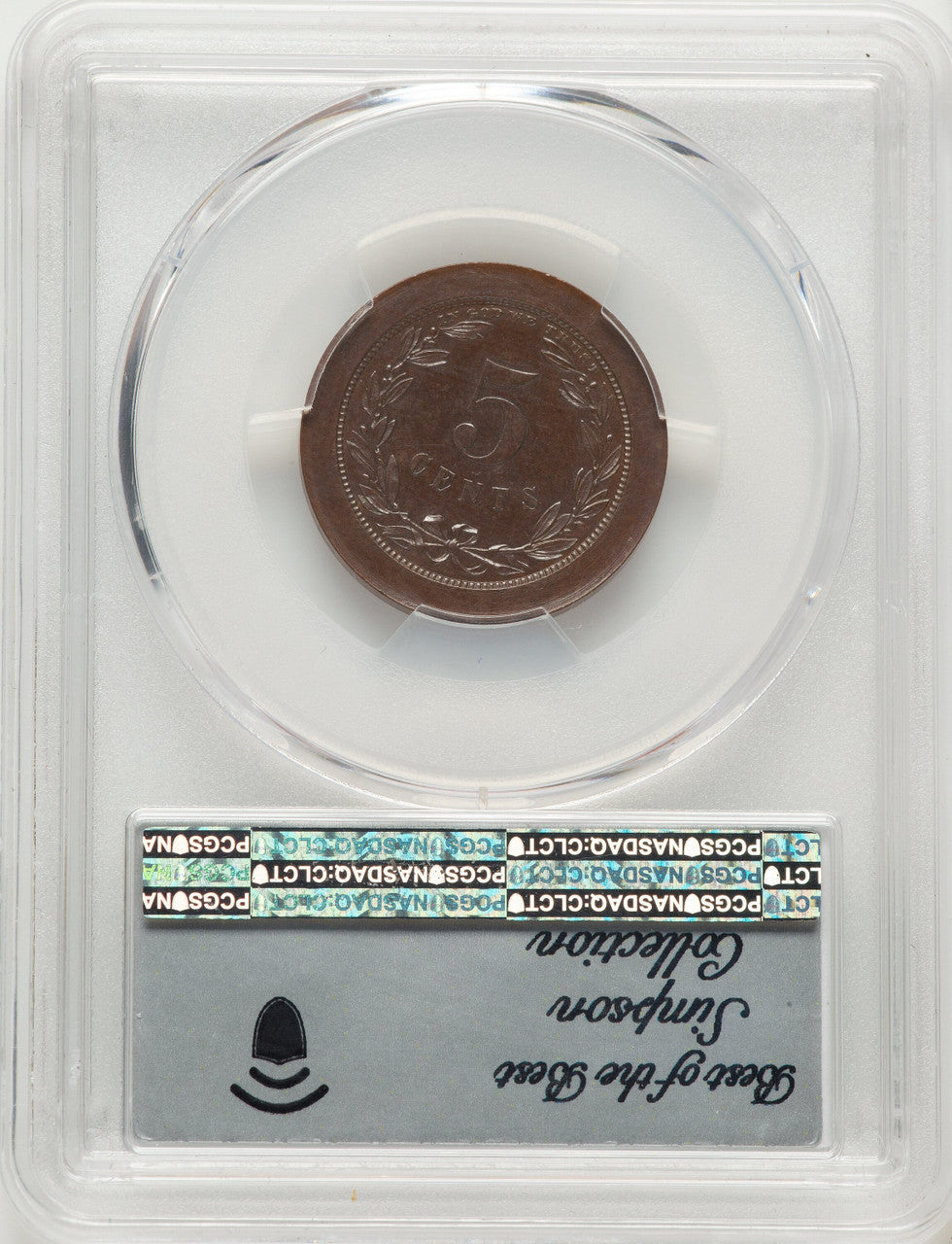 1868 5C J-627 BN CAC Patterns PCGS MS64