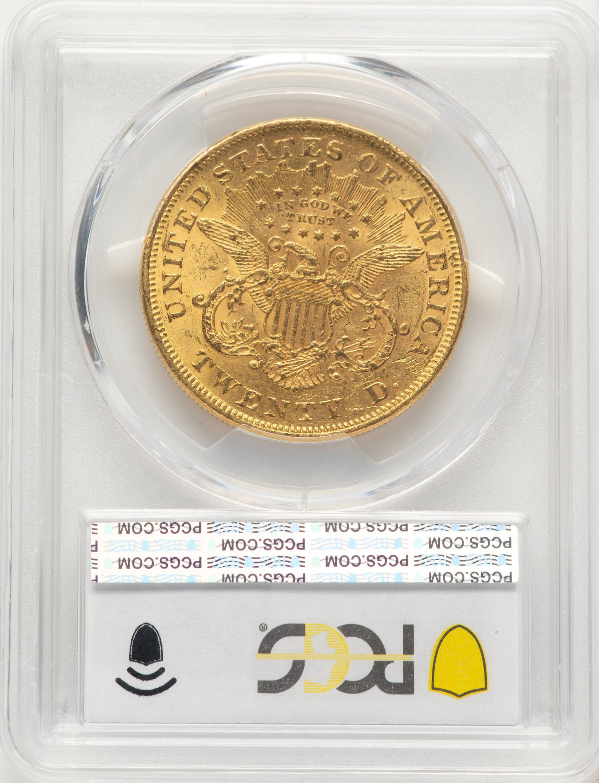 1869 $20 Liberty Double Eagle PCGS MS60
