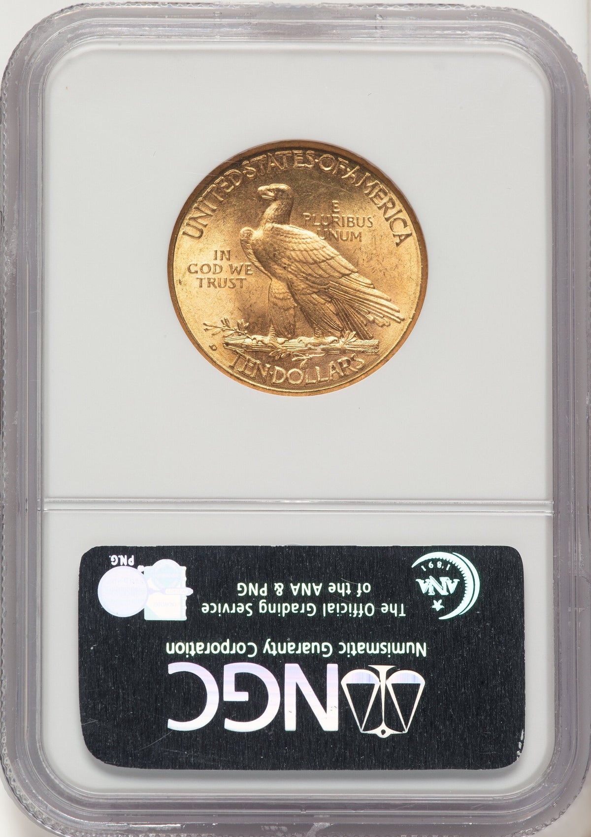 1910-D $10 Indian Eagle NGC MS65