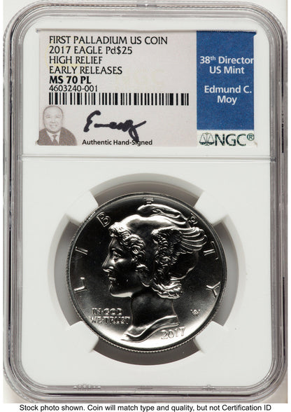 2017 Palladium Eagle 1 oz PL ER NGC MS70 Ed Moy