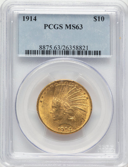 1914 $10 Indian Eagle PCGS MS63