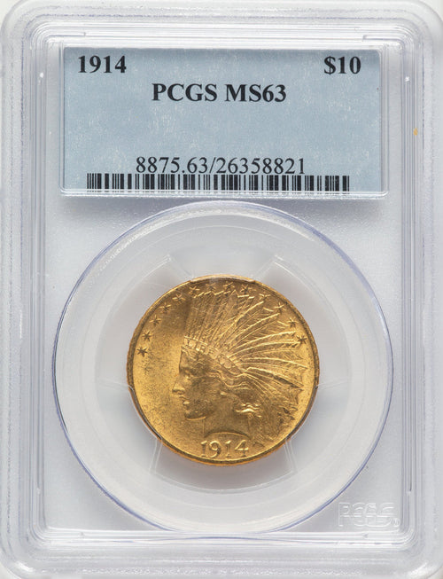 1914 $10 Indian Eagle PCGS MS63