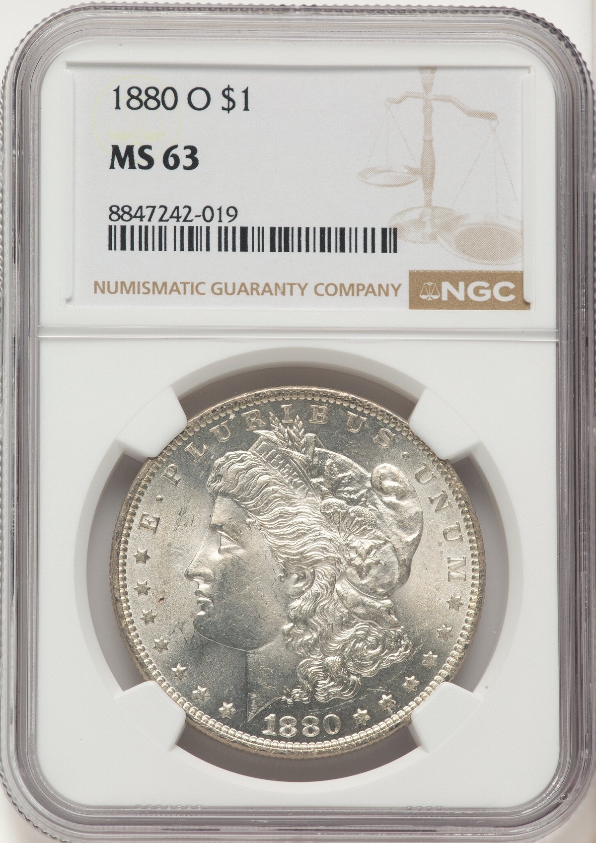 1880-O Morgan Dollar NGC MS63