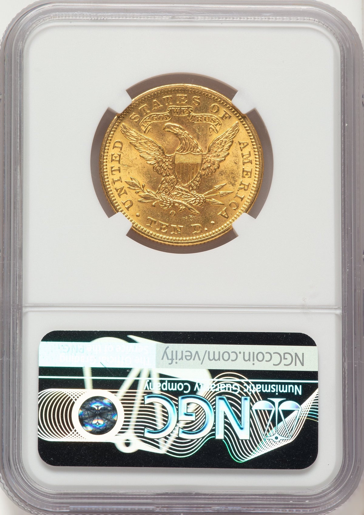 1904-O $10 Brown Label Liberty Eagle NGC MS62