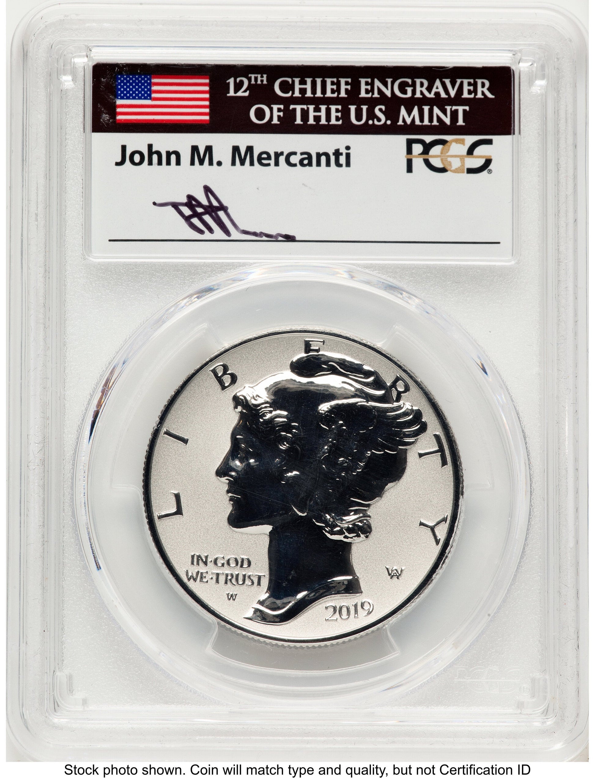 2019-W Palladium Eagle 1 oz REV FDI John PCGS PR70 Mercanti