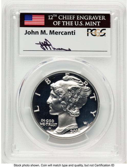 2018-W Palladium Eagle 1 oz FDI John PCGS PR70 Mercanti