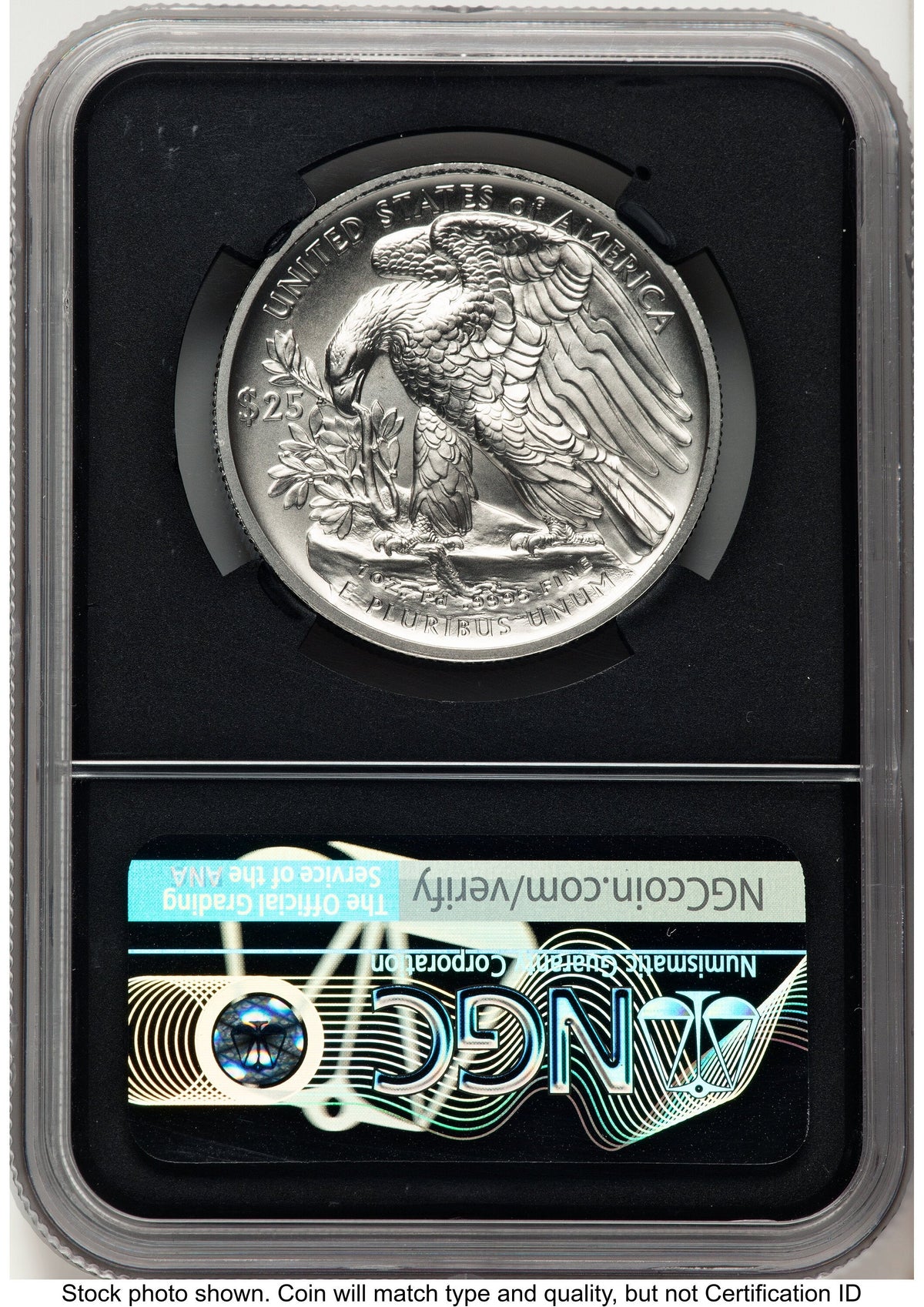 2020-W Palladium Eagle 1 oz Burnished FDI John NGC MS70 Mercanti