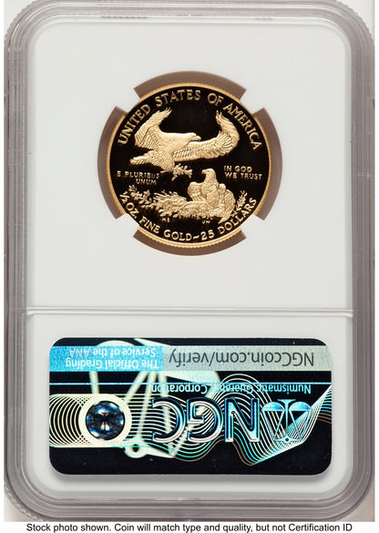 2020-W Proof Gold Eagle 1/2 oz Miles Standish NGC PF70