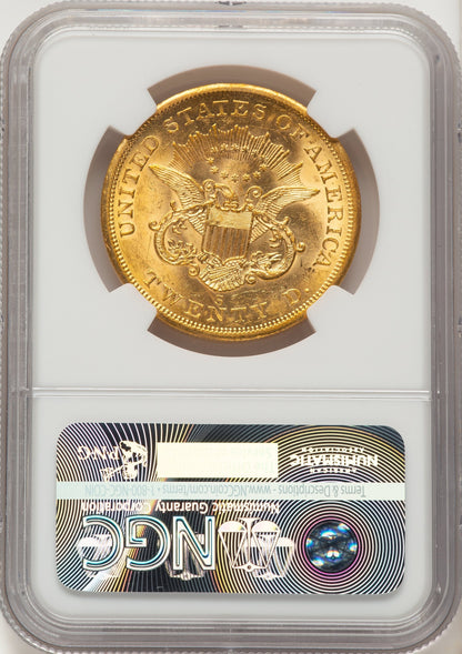 1856-S $20 CAC Liberty Double Eagle NGC MS61