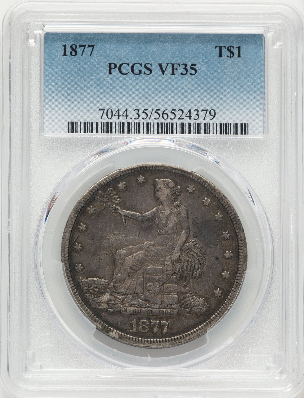 1877 T$1 Trade Dollar PCGS VF35