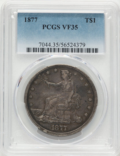 1877 T$1 Trade Dollar PCGS VF35