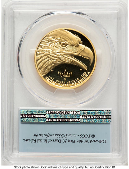 2021-W G$100 American Liberty High Relief FS Flag PCGS PR70