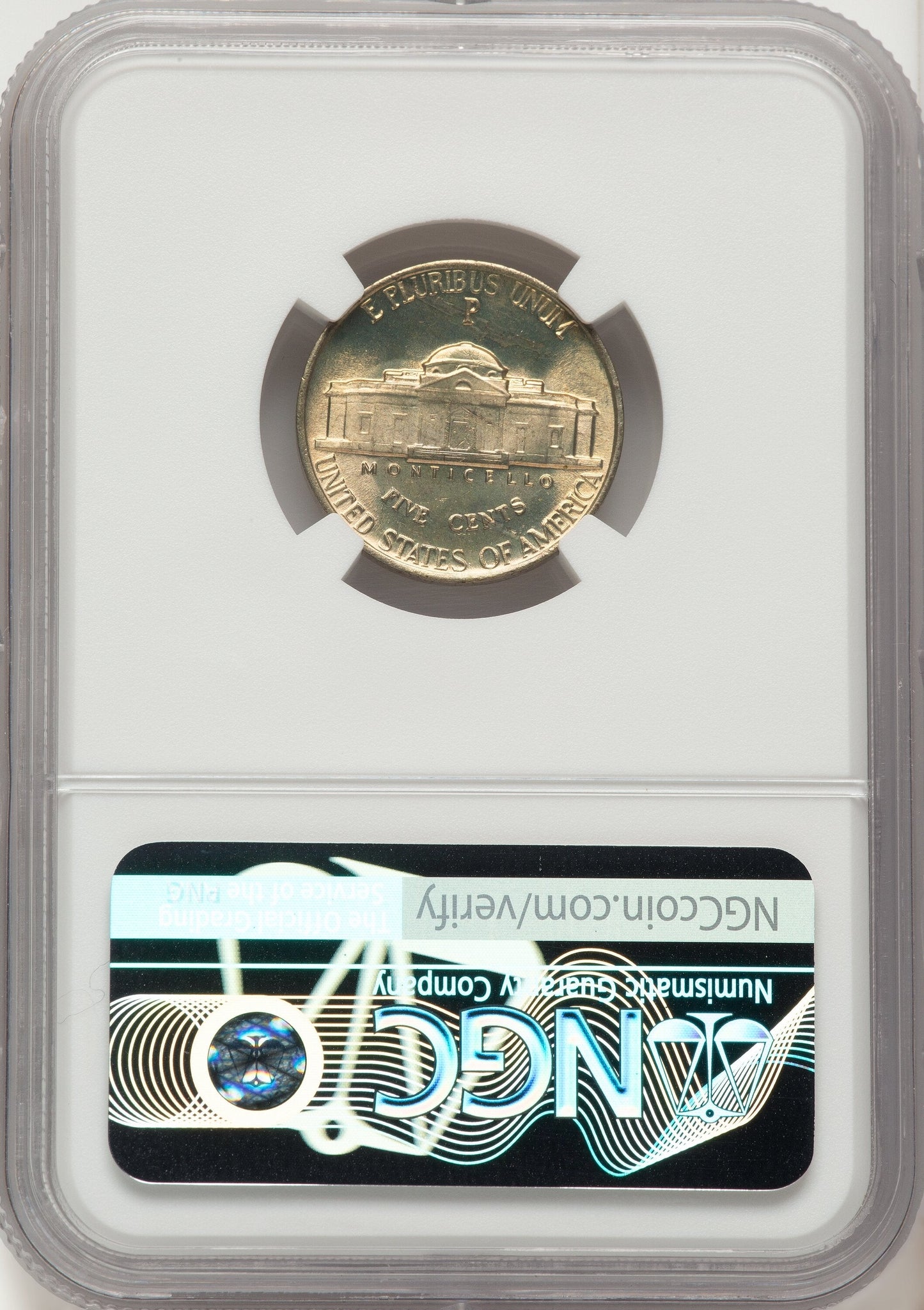 1943/2-P 5C Jefferson Nickel NGC MS67