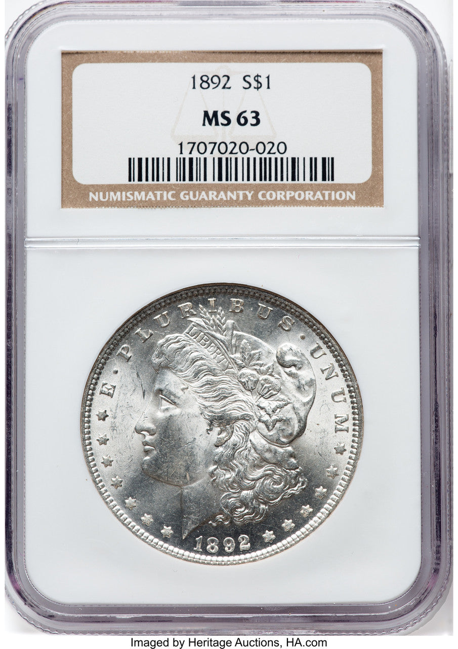 1892 Morgan Dollar NGC MS63