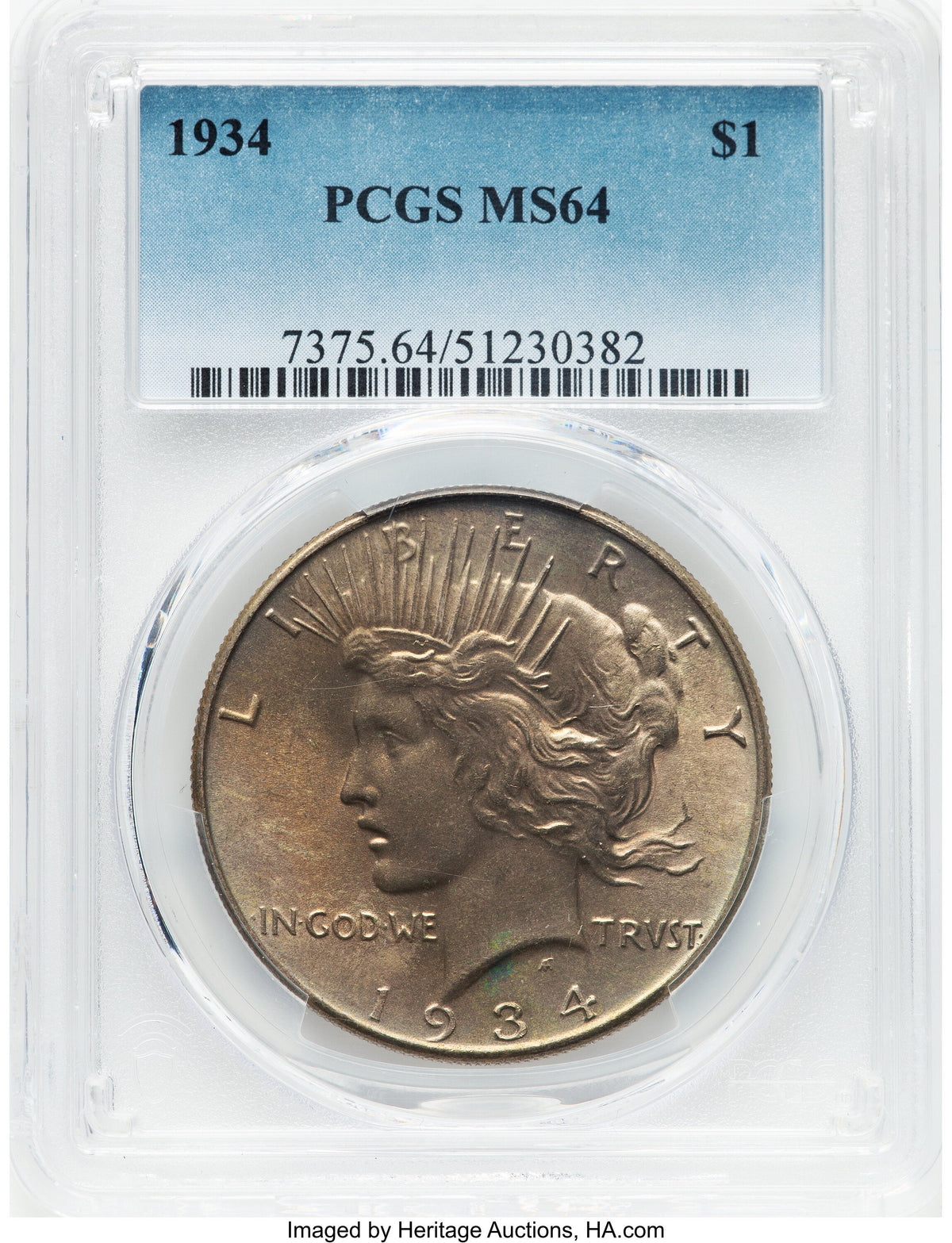 1934 Peace Dollar PCGS MS64