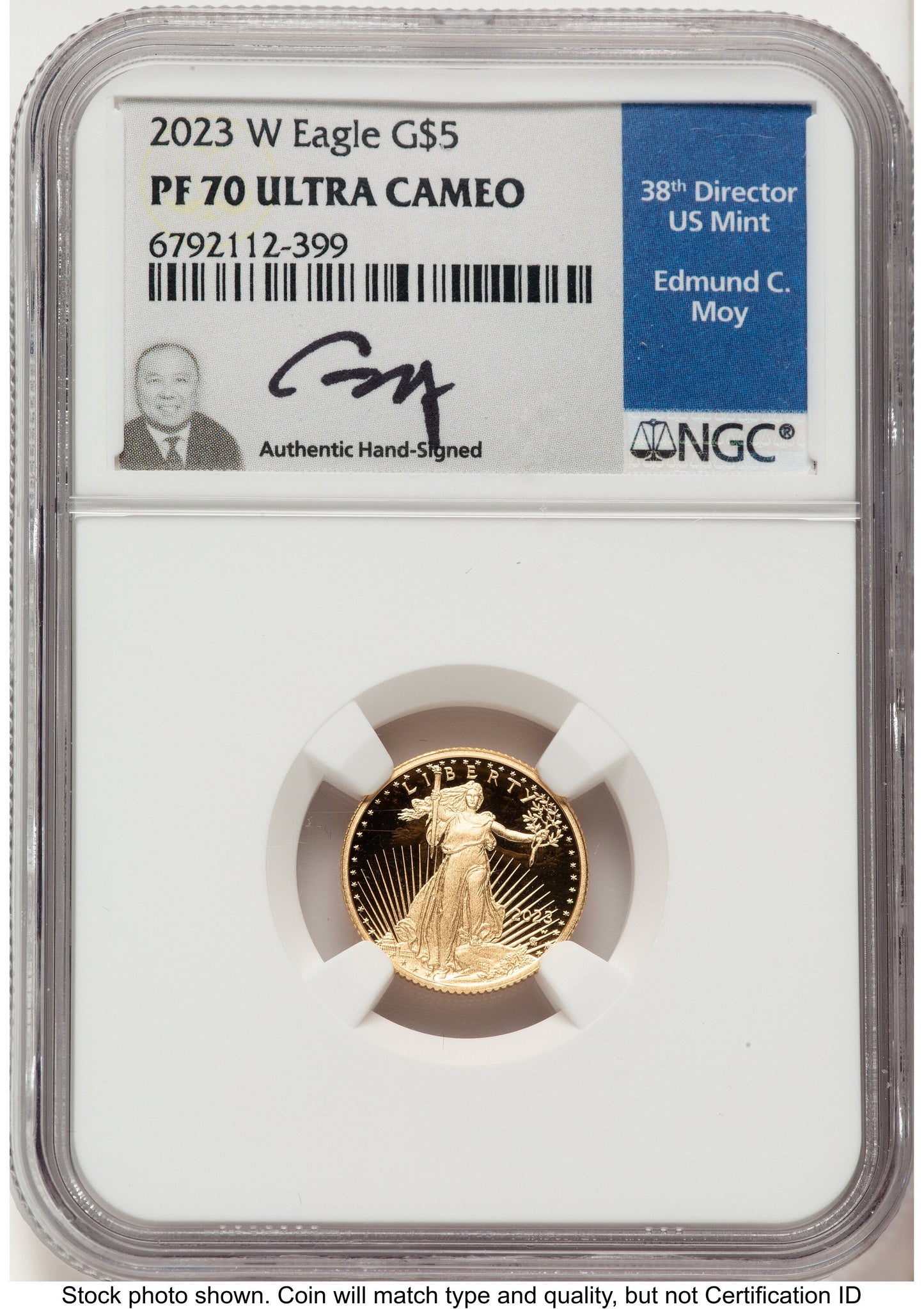 2023-W Proof Gold Eagle 1/10 oz NGC PF70 Ed Moy