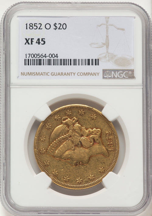 1852-O $20 Liberty Double Eagle NGC XF45