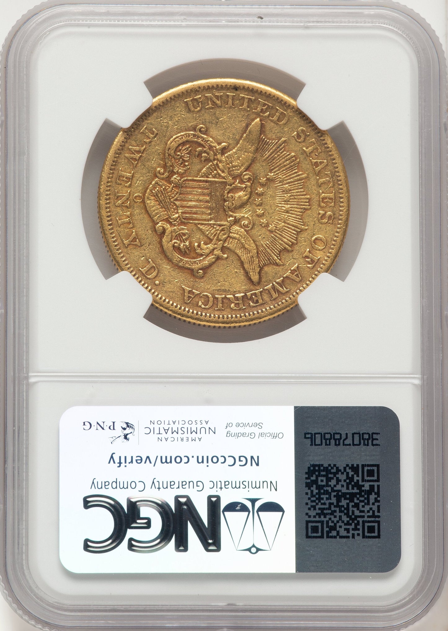 1852-O $20 Liberty Double Eagle NGC XF45