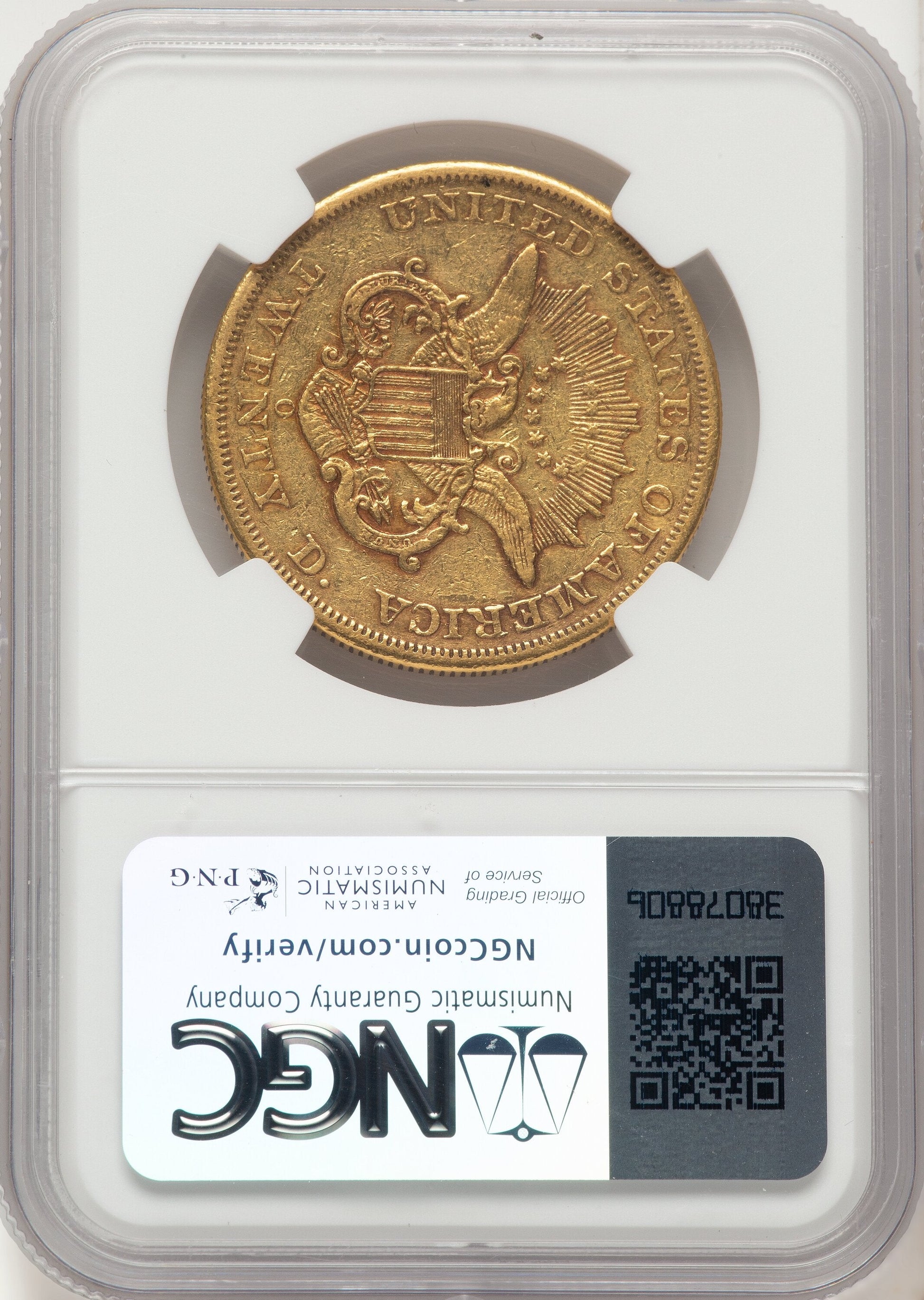 1852-O $20 Liberty Double Eagle NGC XF45
