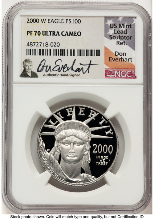 2000-W Proof Platinum Eagle 1 oz Don Everhart NGC PF70