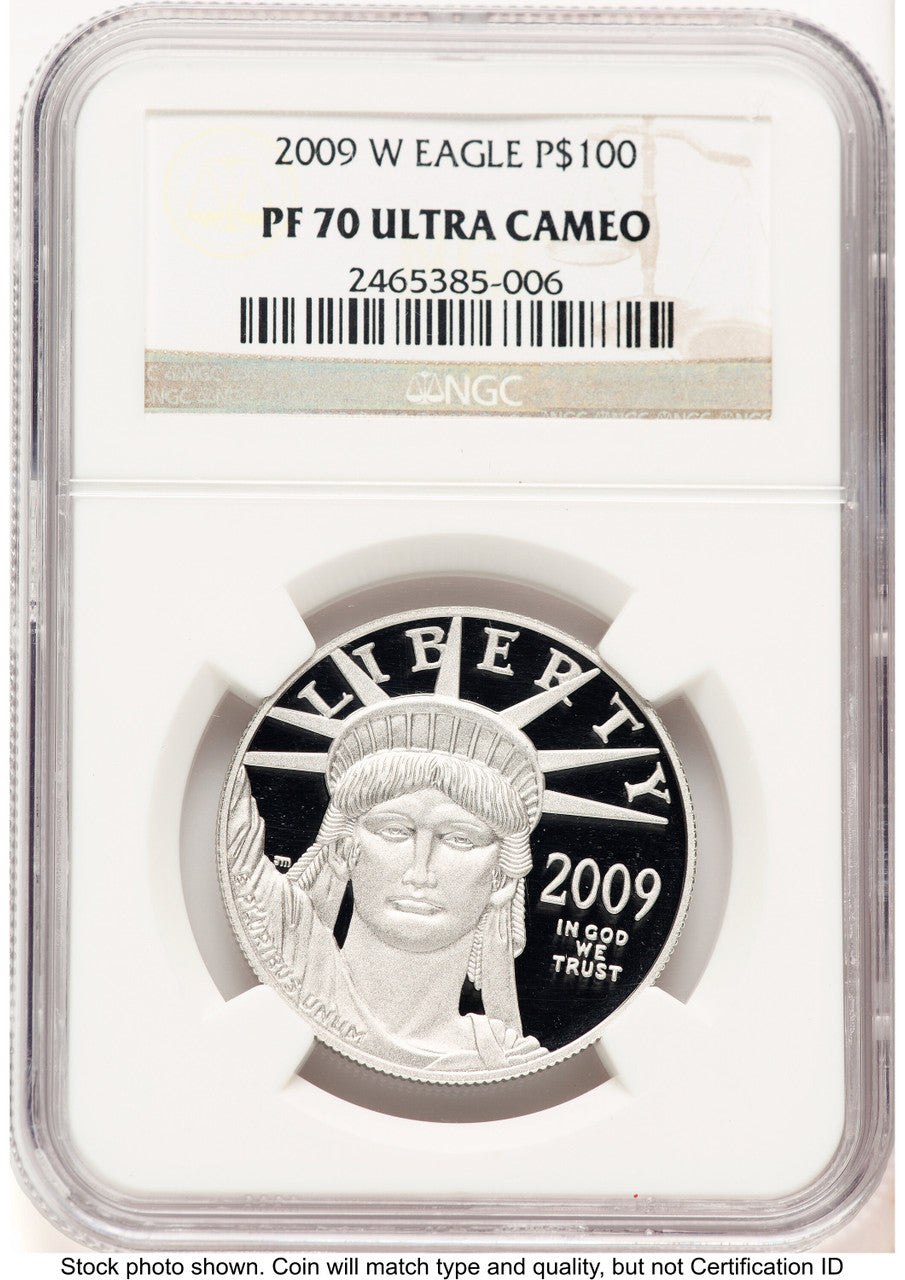2009-W Proof Platinum Eagle 1 oz Brown Label NGC PF70