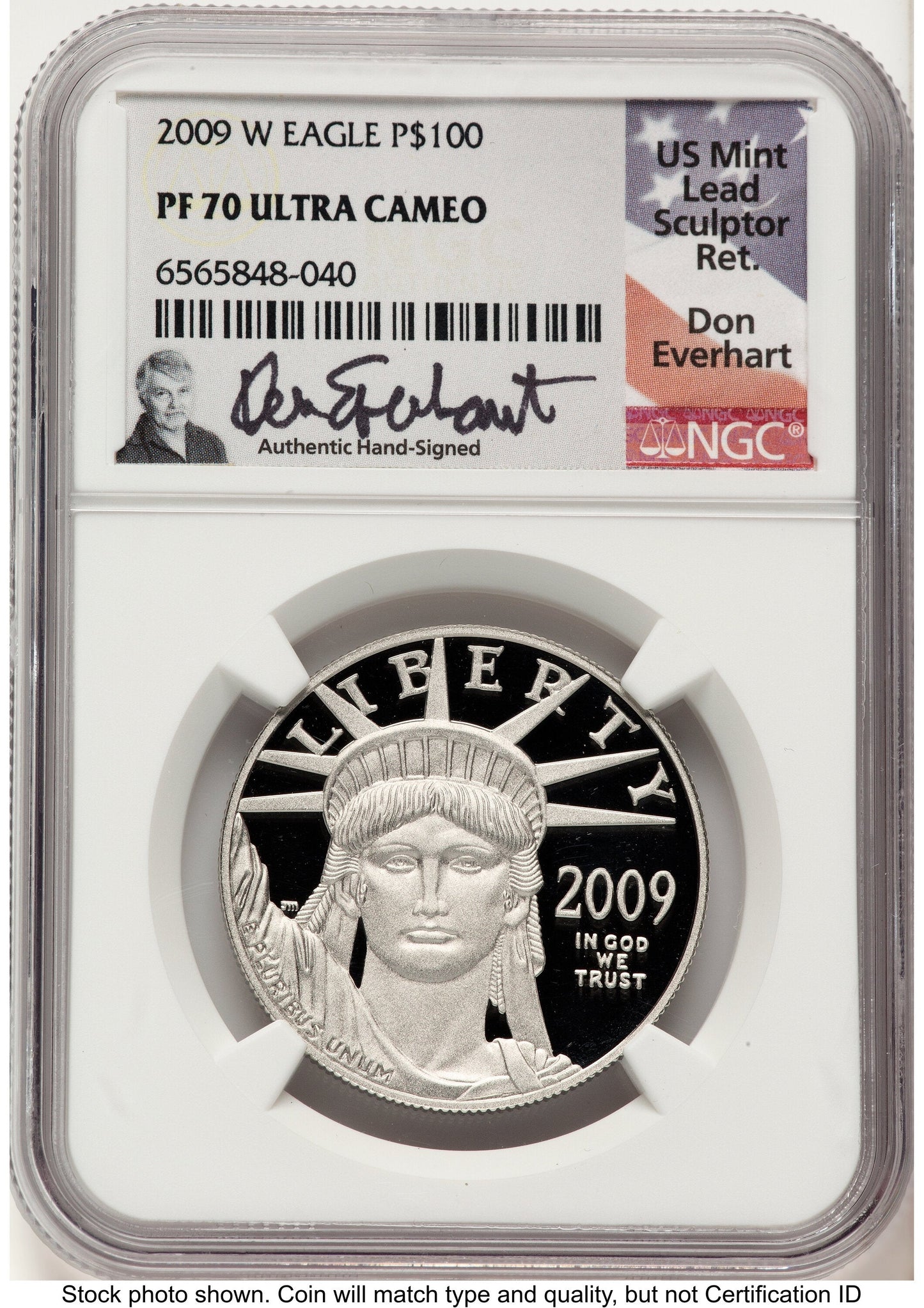 2009-W Proof Platinum Eagle 1 oz Don Everhart NGC PF70