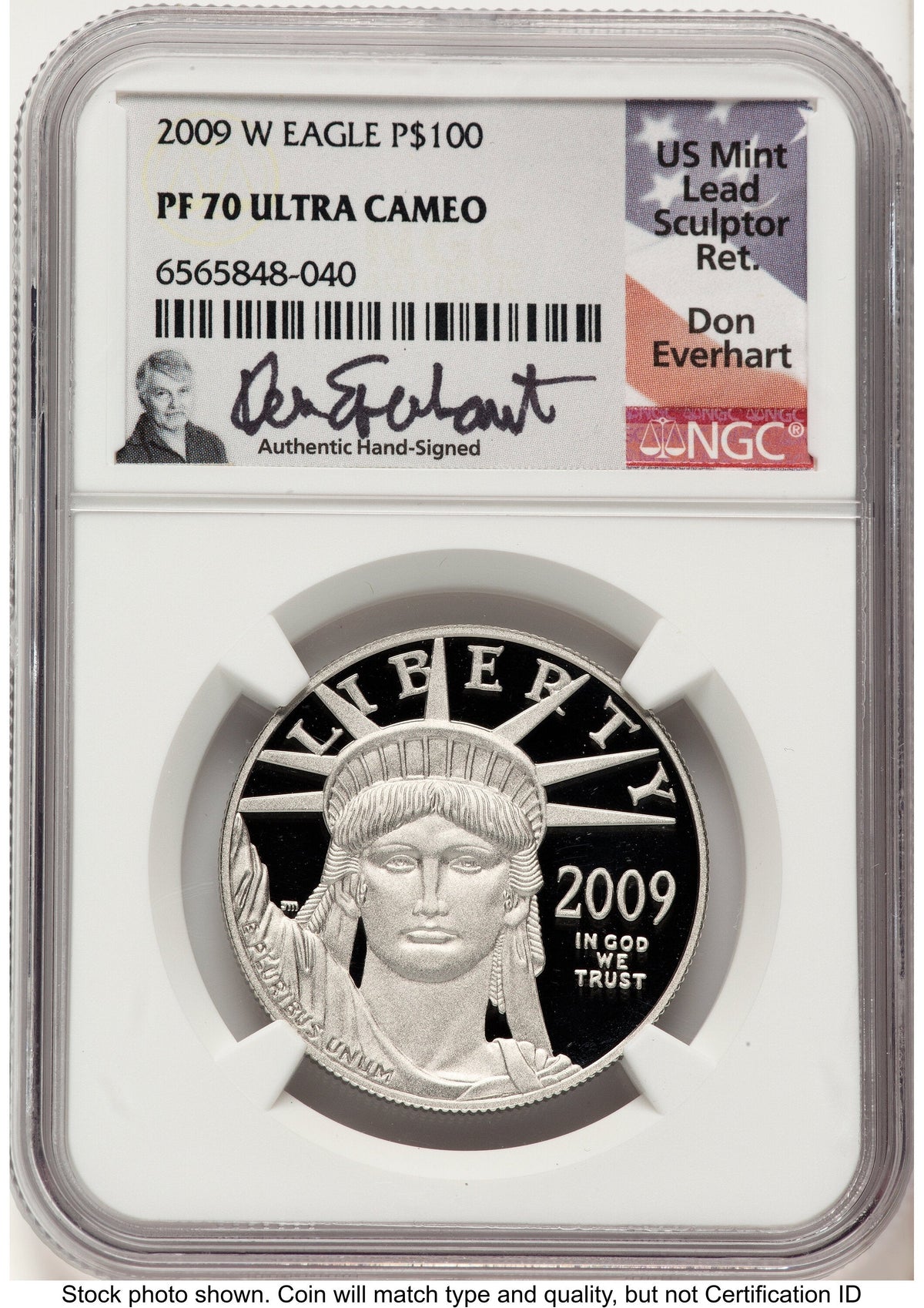 2009-W Proof Platinum Eagle 1 oz Don Everhart NGC PF70