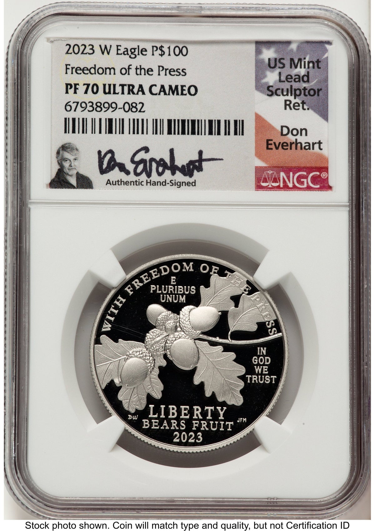 2023-W Proof Platinum Eagle 1 oz Don Everhart NGC PF70
