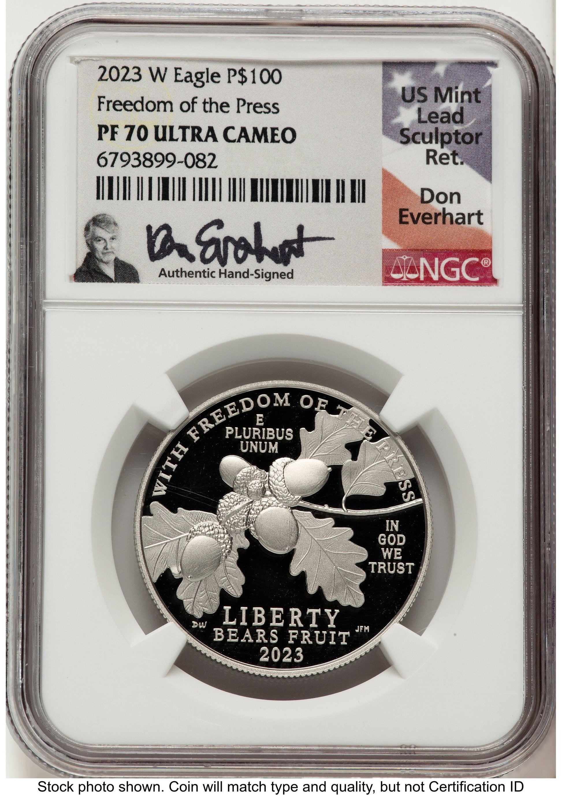 2023-W Proof Platinum Eagle 1 oz Don Everhart NGC PF70