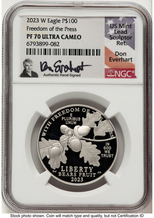 2023-W Proof Platinum Eagle 1 oz Don Everhart NGC PF70