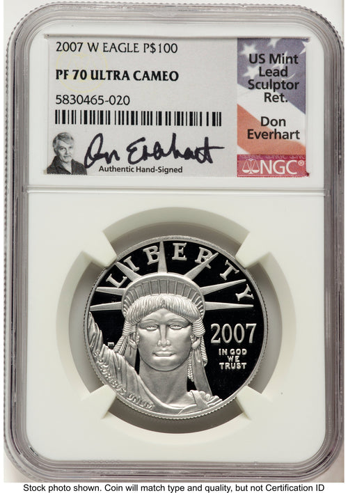2007-W Proof Platinum Eagle 1 oz Don Everhart NGC PF70