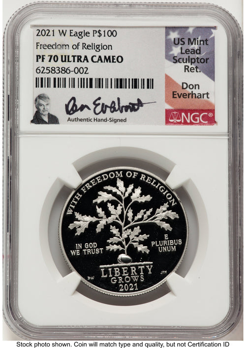 2021-W Proof Platinum Eagle 1 oz Don Everhart NGC PF70