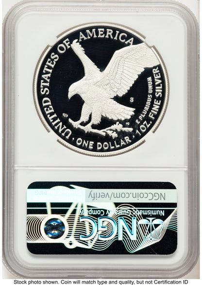 2025-S Proof Silver Eagle 1 oz ER Kenneth Bressett Red Book NGC PF70