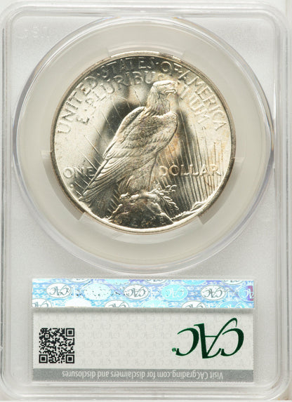 1935-S Peace Dollar CACG MS65