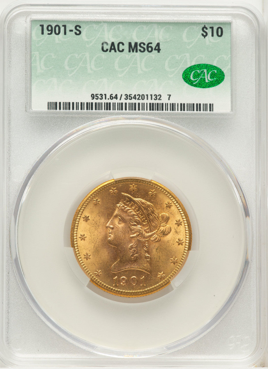 1901-S $10 Liberty Eagle CACG MS64