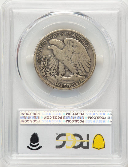 1921-S 50C Walking Liberty Half Dollar PCGS F12