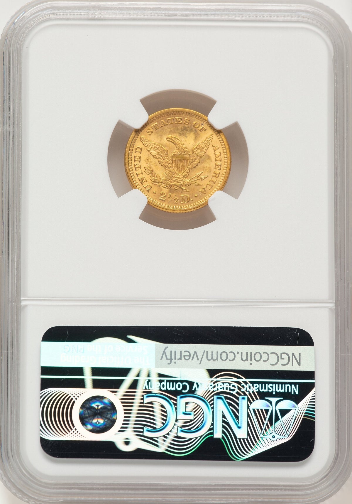 1873 $2.50 Closed 3 Liberty Quarter Eagle NGC MS65+