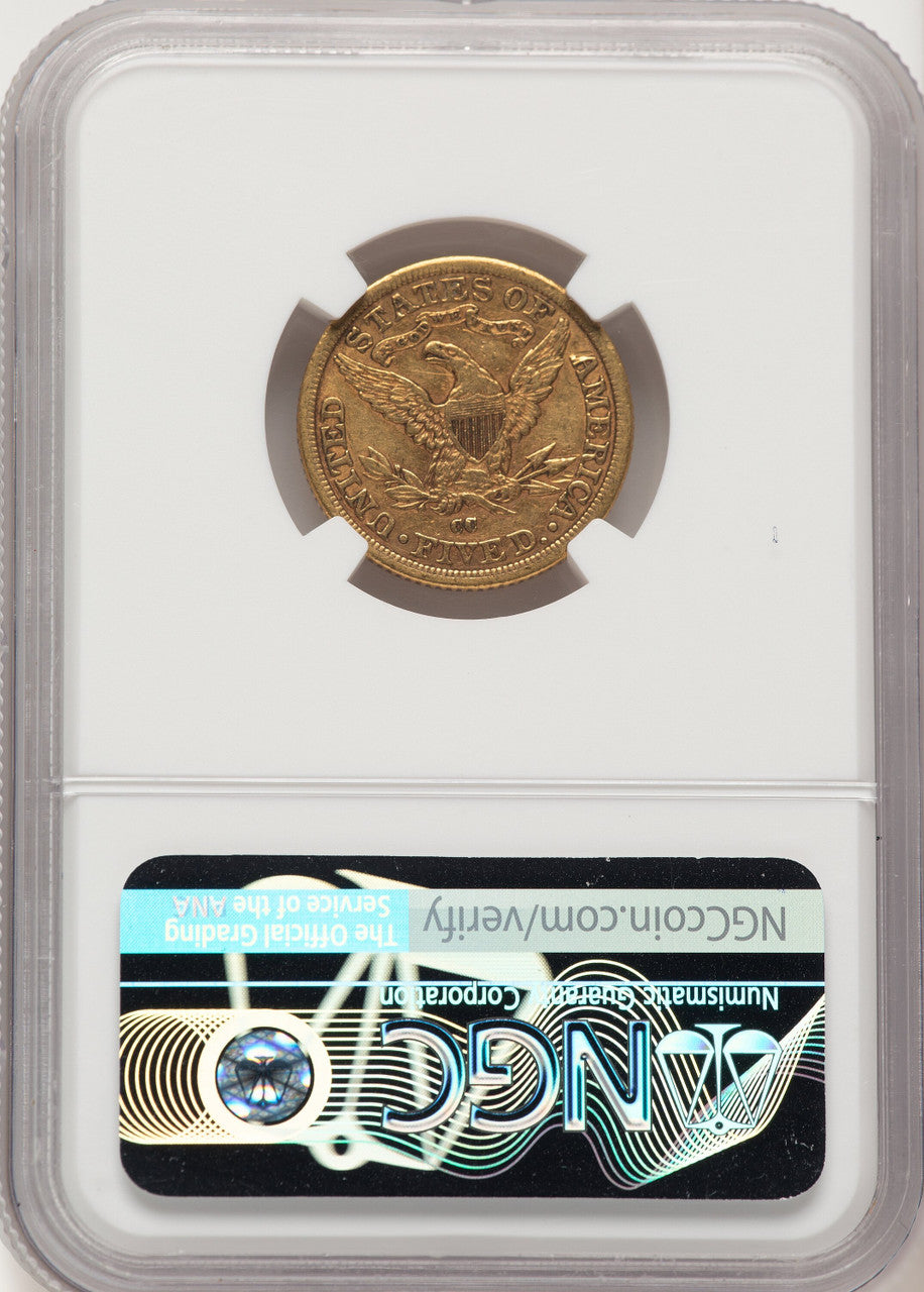 1881-CC $5 Liberty Half Eagle NGC AU55