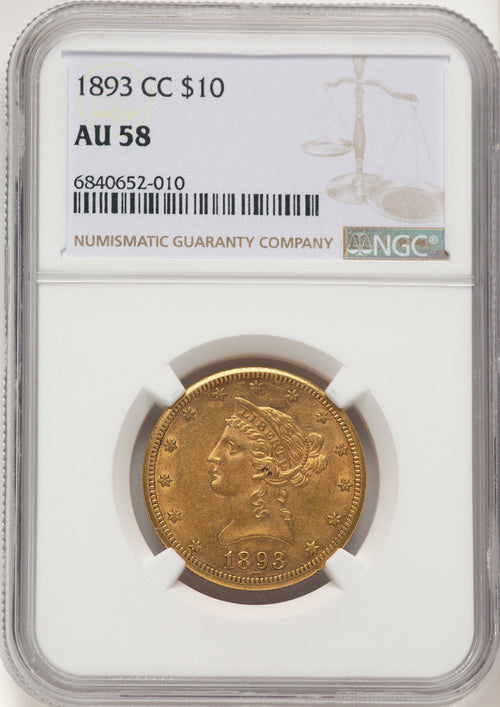 1893-CC $10 Liberty Eagle NGC AU58
