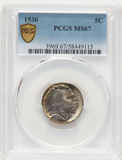 1930 5C Buffalo Nickel PCGS MS67