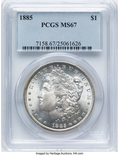 1885 Morgan Dollar PCGS MS67