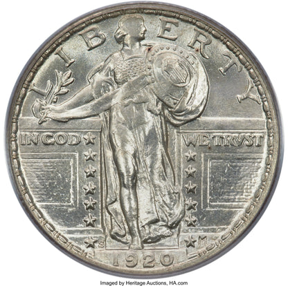 1920-S 25C Standing Liberty Quarter PCGS MS65