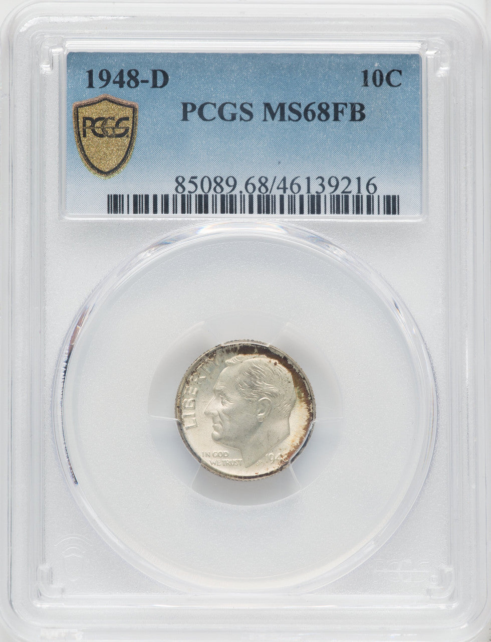 1948-D 10C FB Roosevelt Dime PCGS MS68