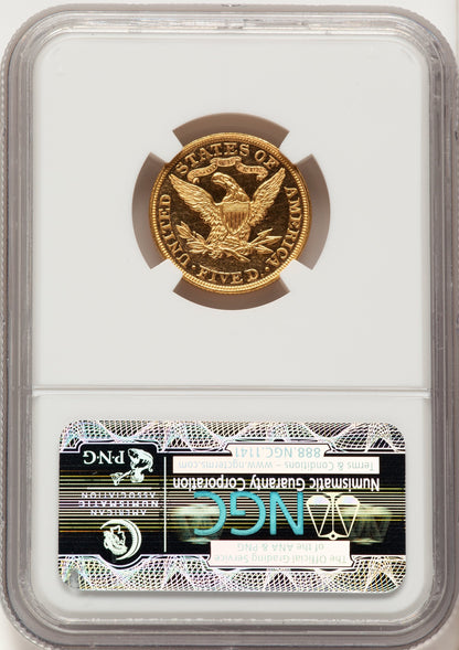 1887 $5 Proof Liberty Half Eagle NGC PR63
