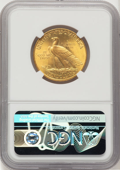 1908 $10 MOTTO Indian Eagle NGC MS67